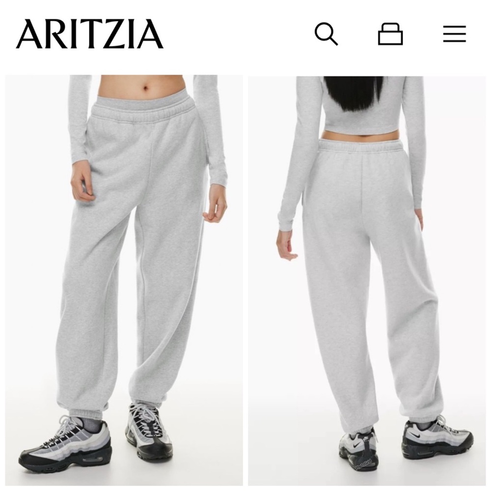 Tna XXS Aritzia Cozy Sweatfleece Mega Fit Jogger in Grey Size 2XS XXS - Picture 13 of 16